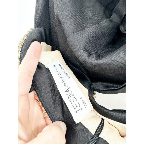 Mac Duggal 26742 Metallic One Shoulder Ruffle Gown Tiered Size 4 NEW - Picture 5 of 8